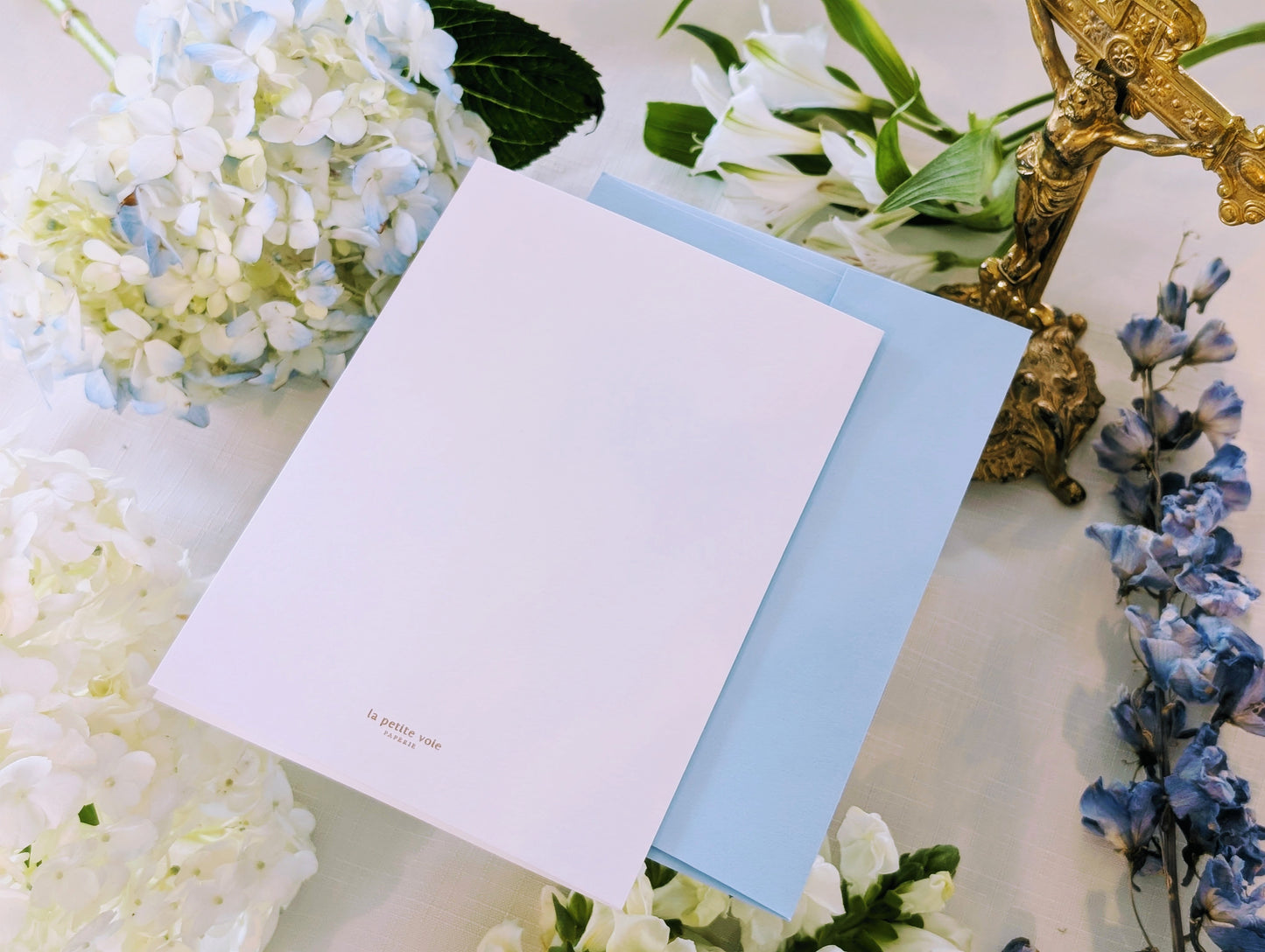 Baby Baptism Card in Blue